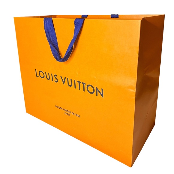 Louis Vuitton Other - LOUIS VUITTON Empty Shopping Tote/Gift Bag, orange, fabric handle